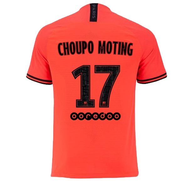 JORDAN Camiseta Paris Saint Germain NO.17 Choupo Moting Replica Segunda Ropa 2019/20 Naranja